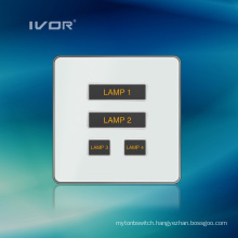 4 Gangs Lighting Switch Touch Panel Aluminum Alloy Material (AD-ST1000L4)